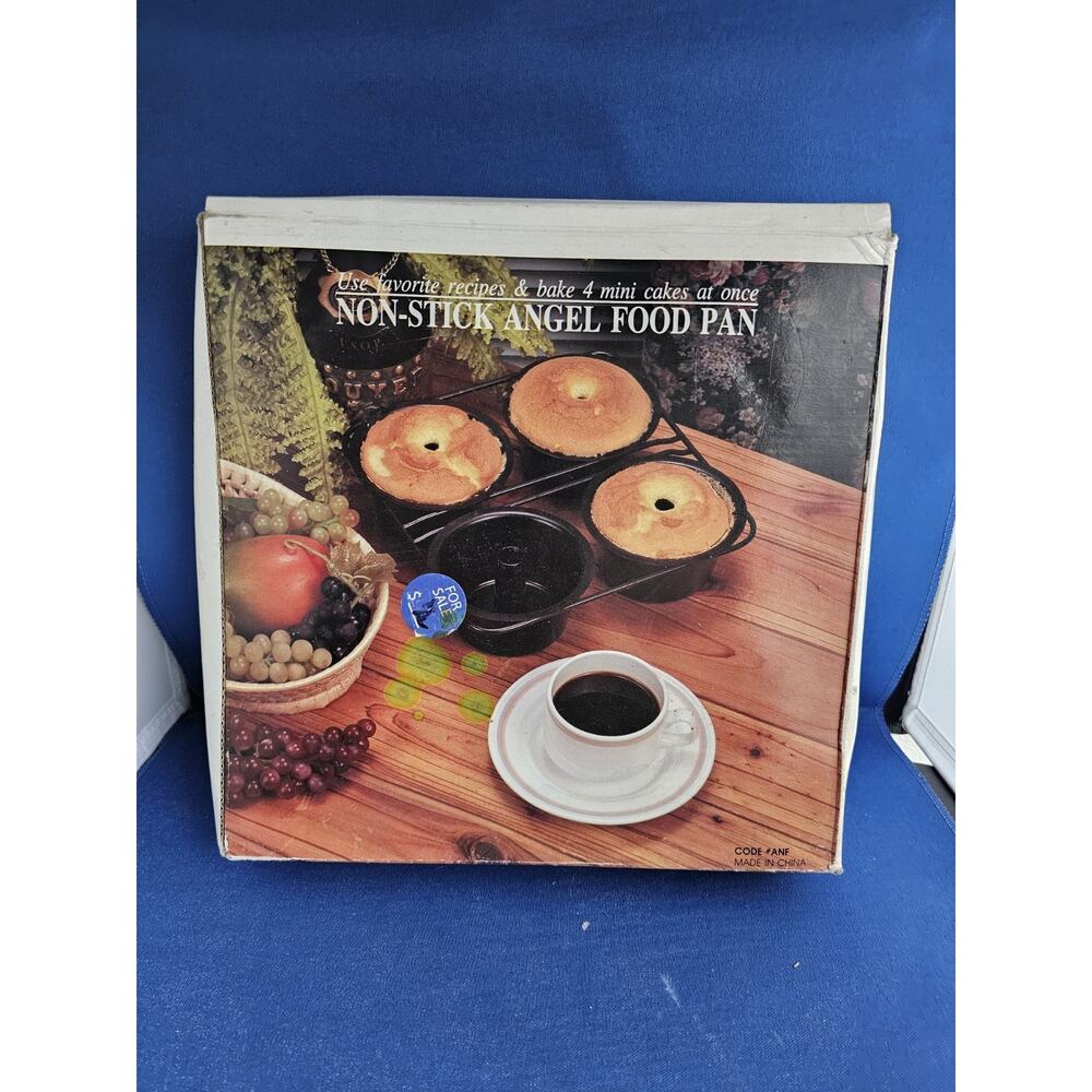 NOS Non-Stick Angel Food Pan Bake Bake 4 Mini Cakes, Code ANF, New